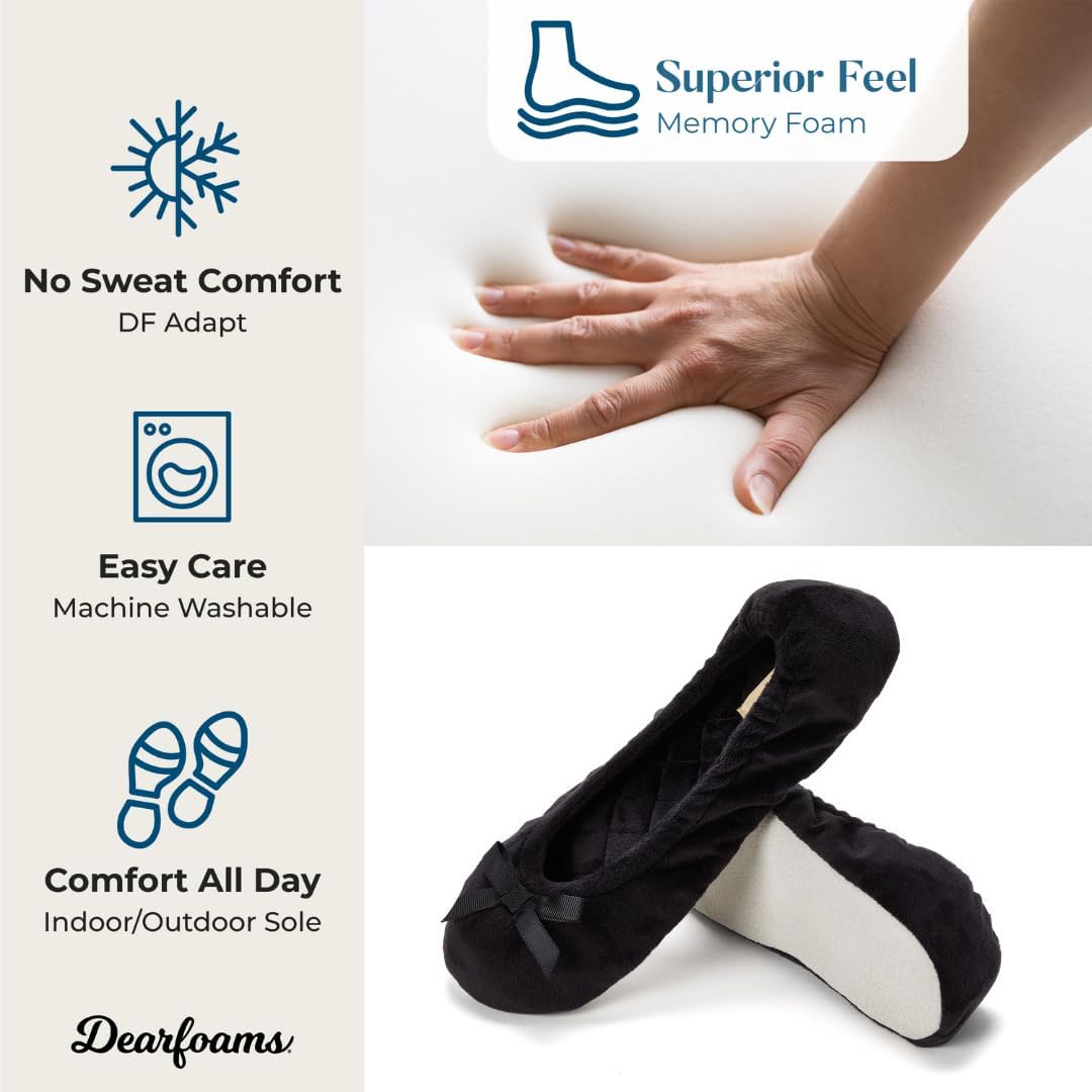 Dearfoams womens Layla Ballerina With Suede Outsole - Image 4