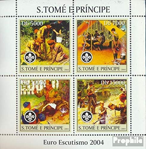 Sao Tome e Principe 2479-2482 Sheetlet (complete.issue.) 2004 Scouts and Naturkande (Stamps for collectors) Rotary/Lions/Freemason/Pathfinder