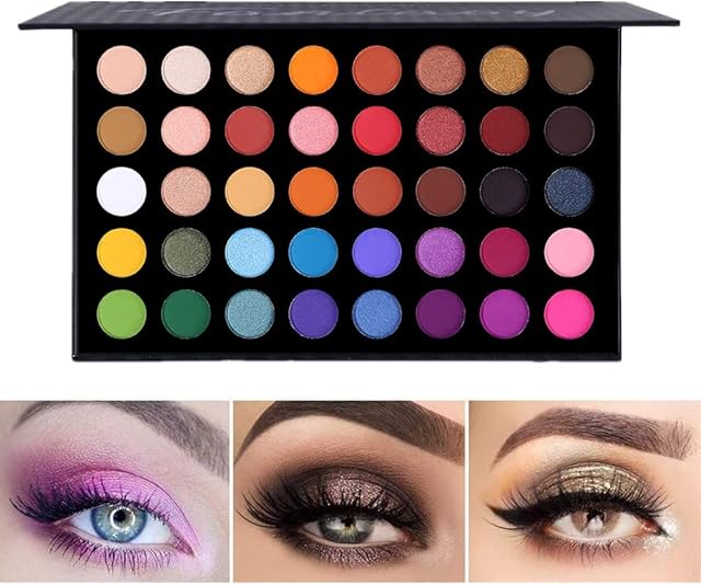 Highly Pigmented Eye Makeup Palette, Matte Shimmer Metallic Eyeshadow Pallet Long Lasting Blendable Natural Bright Colours Make Up Eye Shadows Cosmetics Gift Eye Makeup Kit Atistry Eyeshadow Palette