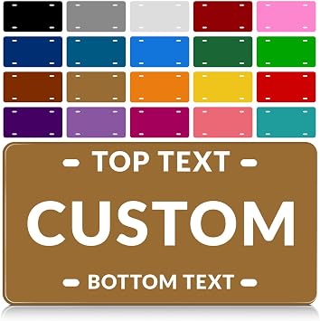 Custom License Plate for Front of Car Personalized License Plate with Custom Image and Text Design 6x12 Inch