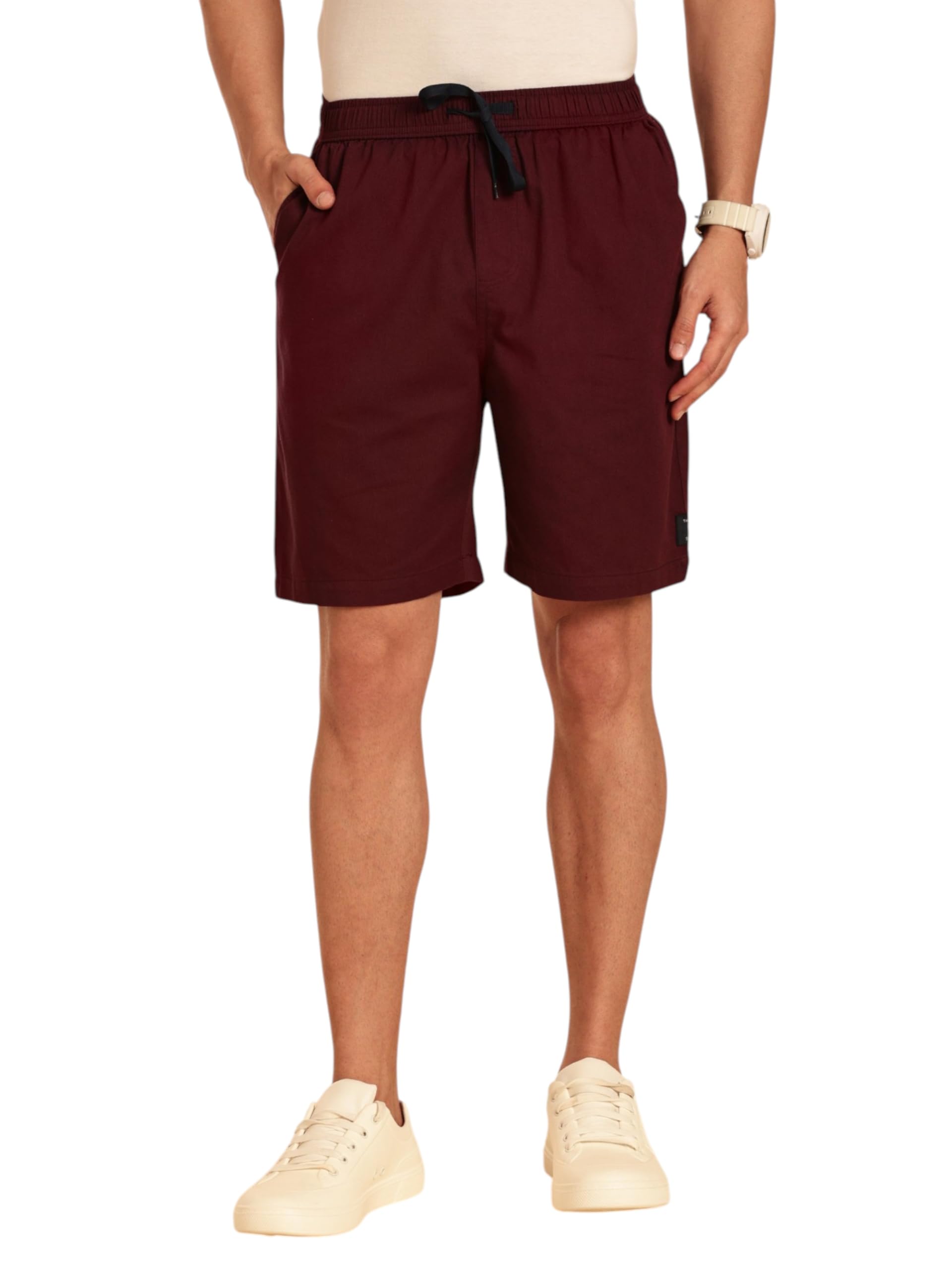 thomas scott Men's | Solid | Mid Rise | 100% Cotton | Casual | Light Weight | Chino | Shorts for Men-picture-12