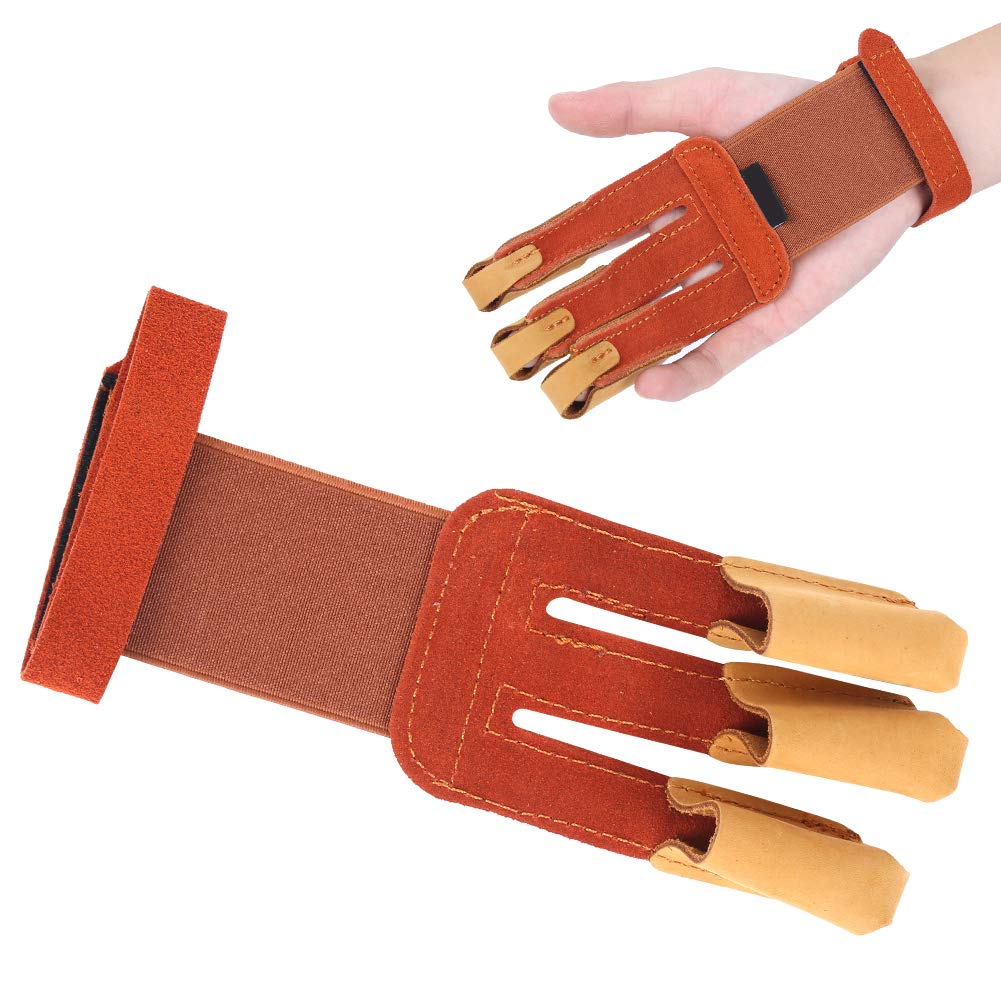 Keenso Finger Guard Tiro con L'Arco, 3 Guanti protettivi per Le Dita, Tradizionale equipaggiamento Protettivo per tiro con L' ricurvo