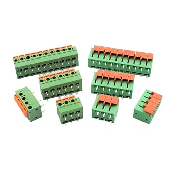 100pcs 142V 142R 5.08mm/0.2" Side/TOP Entry 2P3P4P6P8P10P 141V 141R FFKDSA1/V-2.54mm/0.1" PCB Spring Terminal Block Connector141V 2.54mm,6P