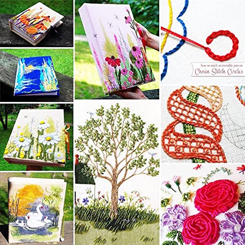 Dimensean 300 Pcs Embroidery Threads Rainbow Embroidery Floss Cross Stitch Cotton Floss Skeins Hand Craft Premium Rainbow Diy Sewing Tool Multiple Colour #TOP5