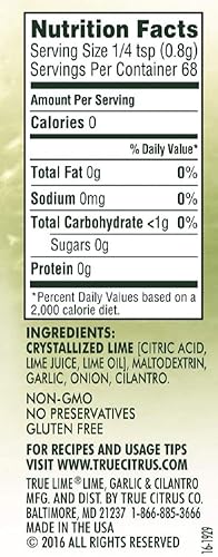 Miniatura 6 de True Lime - Sazonador de mezcla de especias, lima, ajo y cilantro, 1,94 onzas