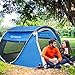 Easy Pop Up Tent 4 Person Waterproof - Pop-Up Camping Tents Automatic Tent Throw Pop Up Instant Flip Pop Tent for Camping,by ZOAMKE(Blue)