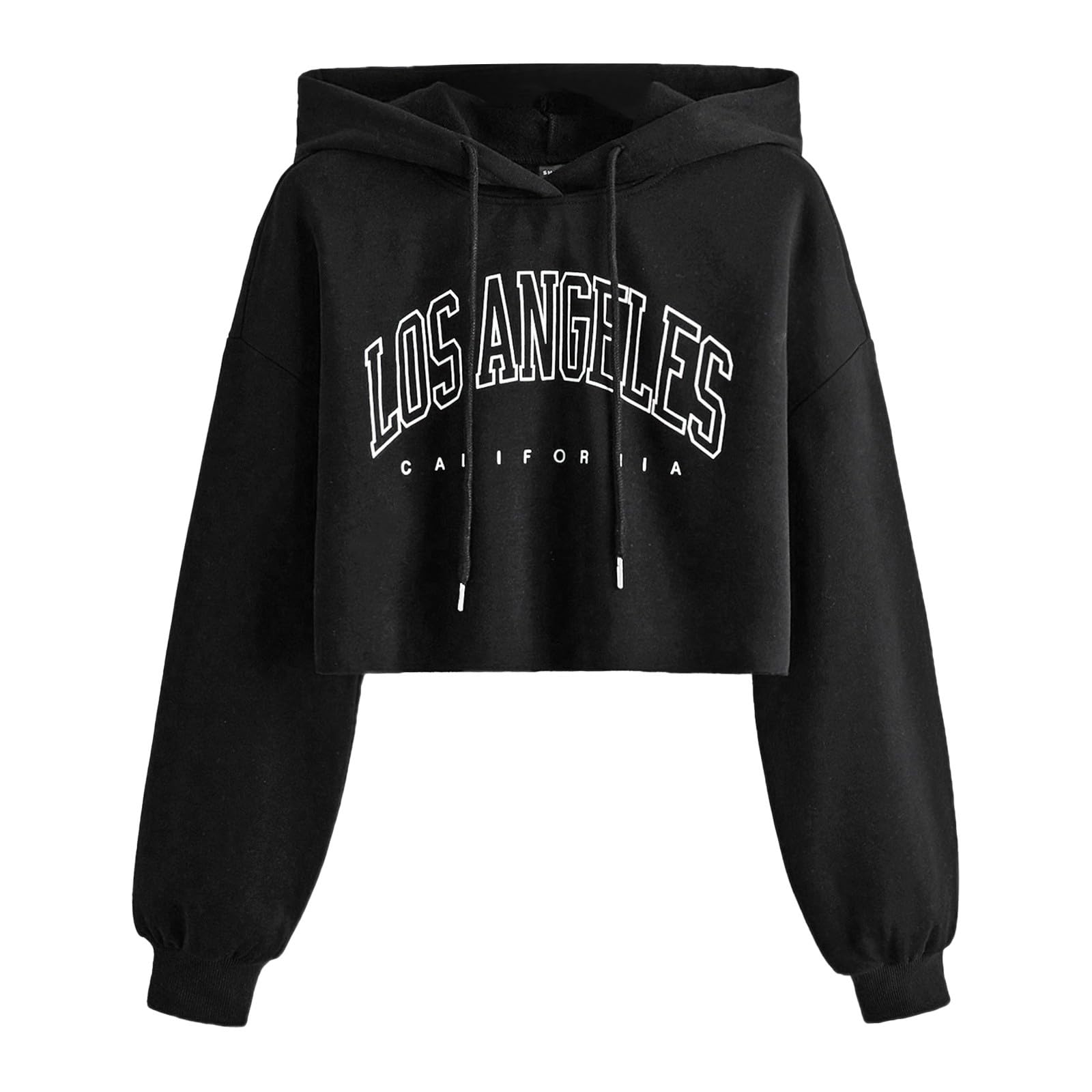 Womens Los Angeles California College Hoodies Vintage Drawstring
