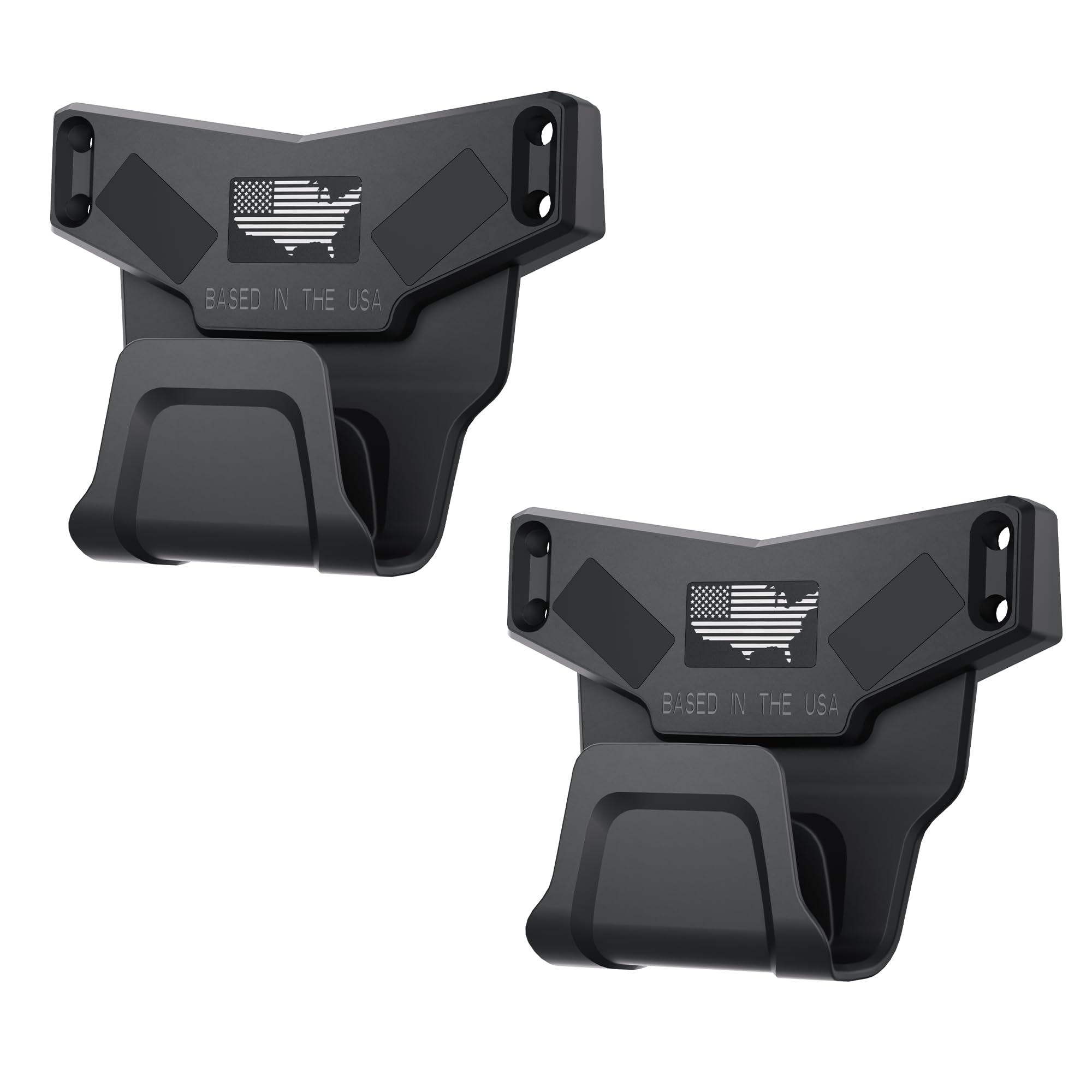 Gun Magnet Mount with Trigger Guard – Strong Magnetic Car Holster, Rubber-Coated Firearm Holder for Handguns, Pistols, Rifles, and Shotguns – Universal Fit for Home, Truck, Car, Vehicle (2 Pack)