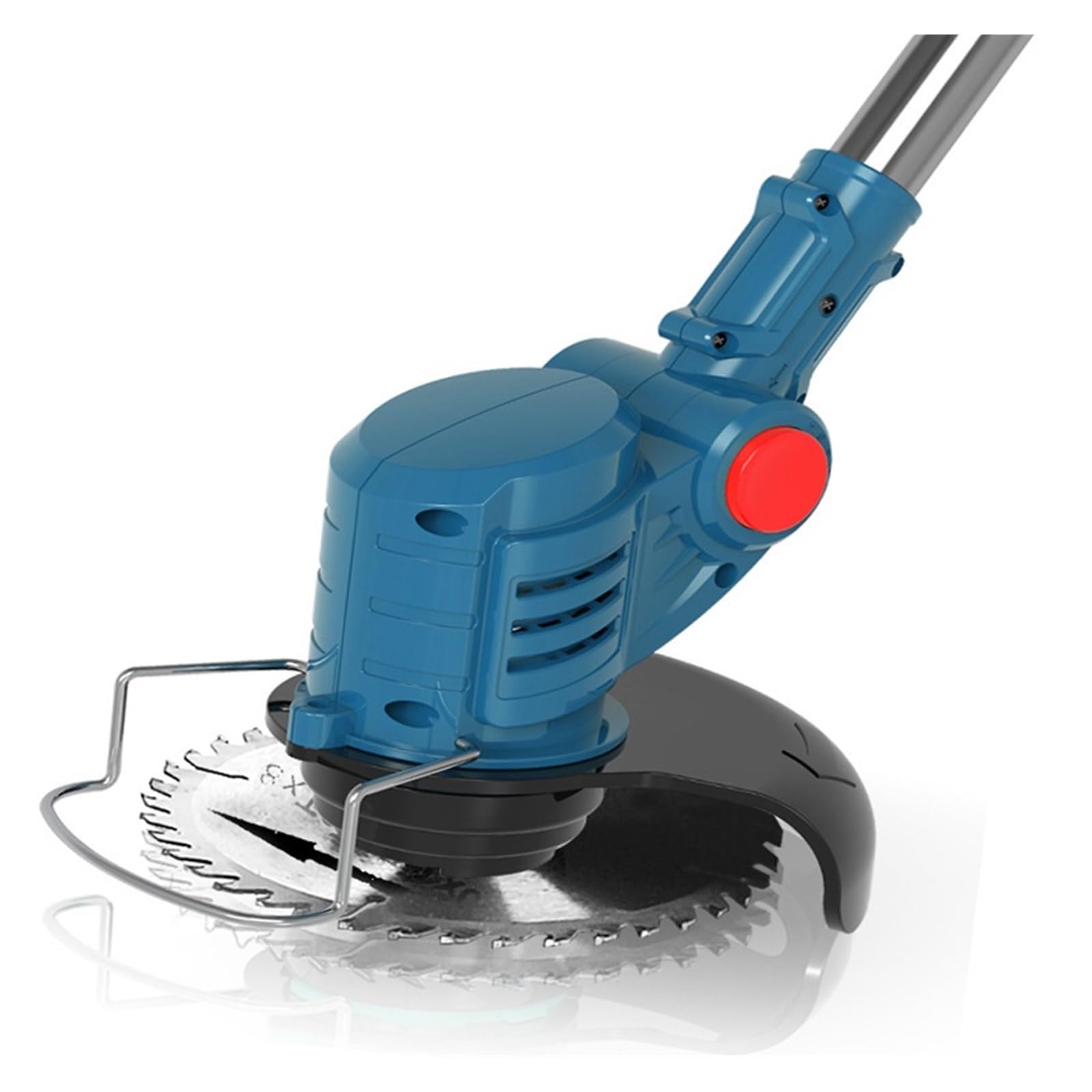 Desbrozadora, Cortacésped eléctrico de Mano inalámbrico de 1800W, cortadora de césped, poda de jardín Ajustable con 2 baterías de Litio, 8 Accesorios(Without Battery Set)