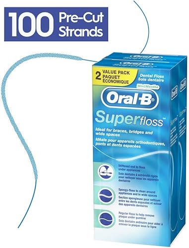 Miniatura 10 de Oral-B, paquete de 3 Superfloss - Hilo dental premedido, 50 metros.