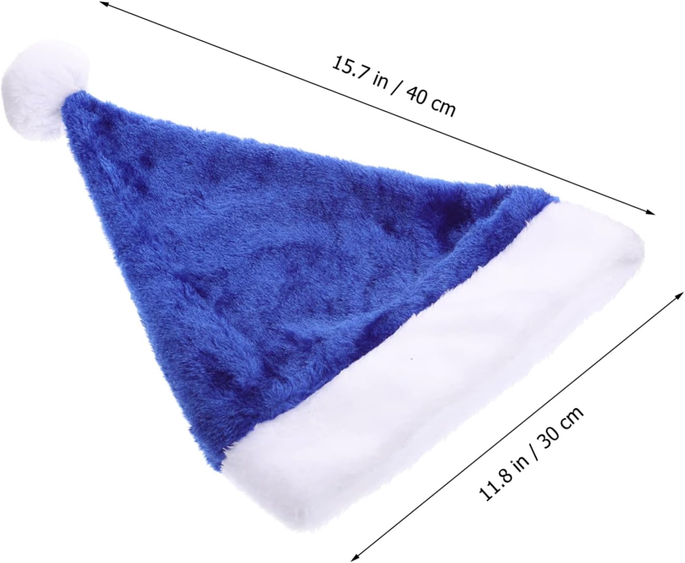 6 - Pack of Plush Santa Hat Christmas Cone Cap Xmas Supplies Christmas Hat Christmas Bauble Hats Christmas Santa