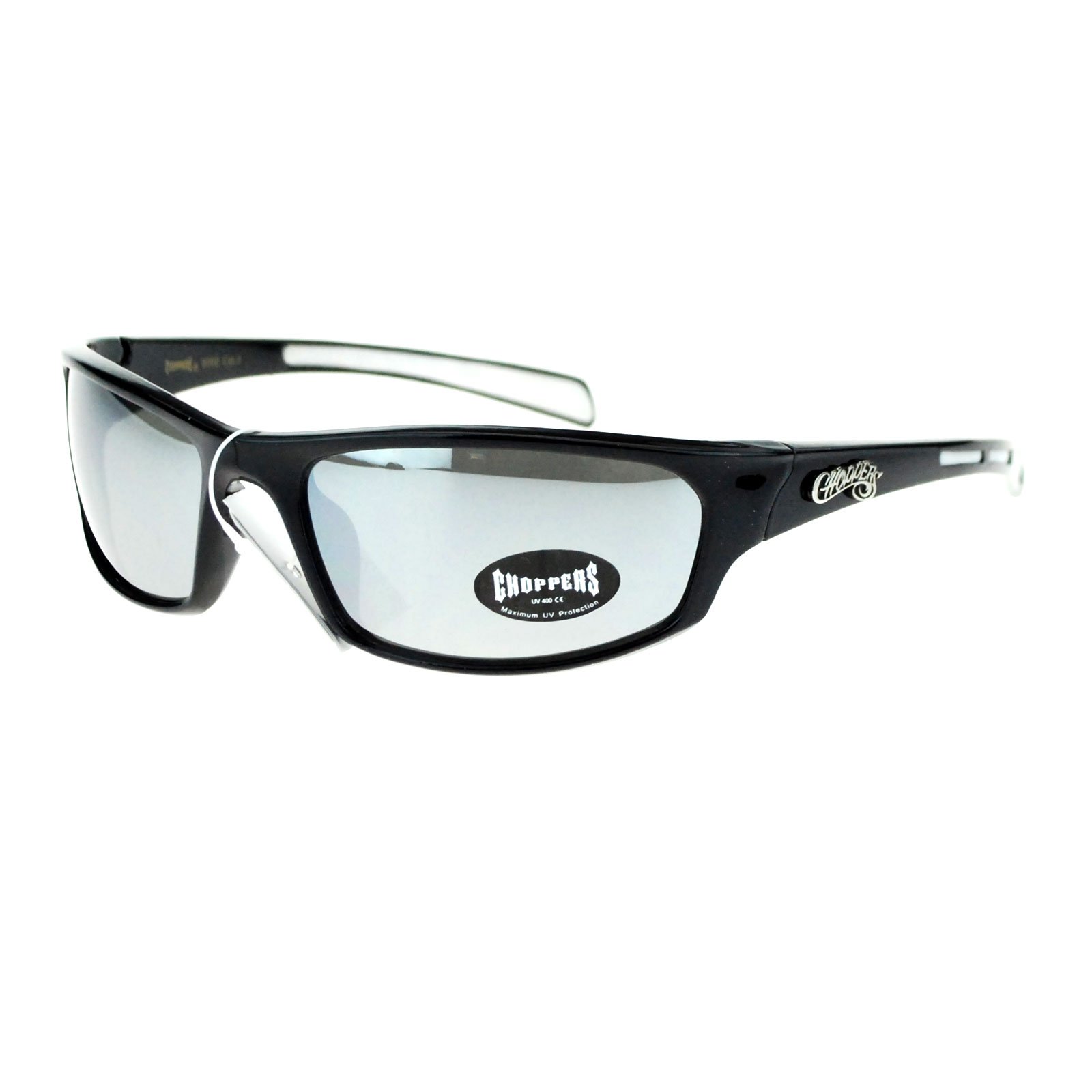 Brand Mens Thin Plastic Warp Sport Revo Mirror Lens Sunglasses Black Mirror