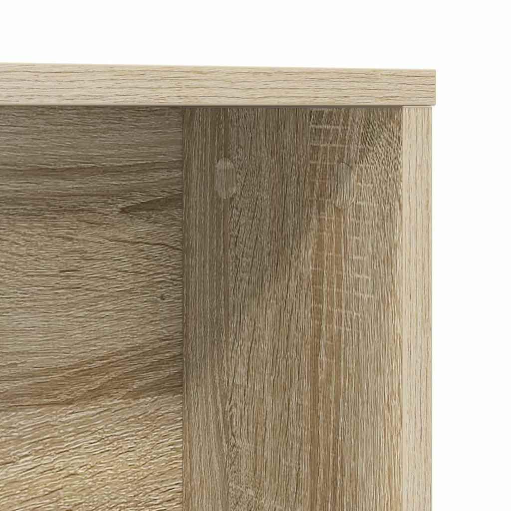 Scrivania in legno ingegnerizzato Rovere Sonoma 149 x 91 x 50 cm con ripiano e cassetto, tavolo da lavoro per studio, ufficio, smartworking, postazione PC gaming salvaspazio
