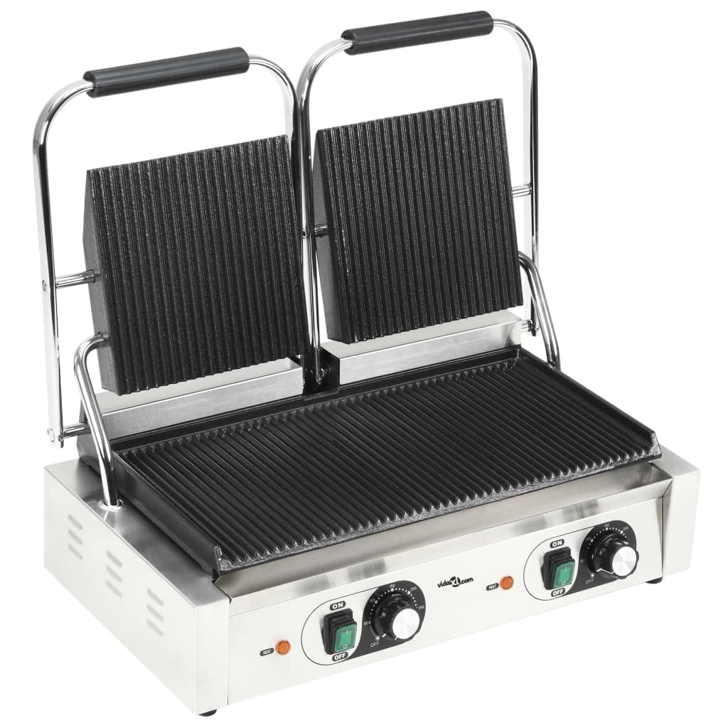 Generico Doppia Griglia per Panini Scanalata 3600 W 57x30,5x20 cm,Casa e Giardino,Cucina e Pranzo,Elettrodomestici,Piastre a Griglie elettriche-50751