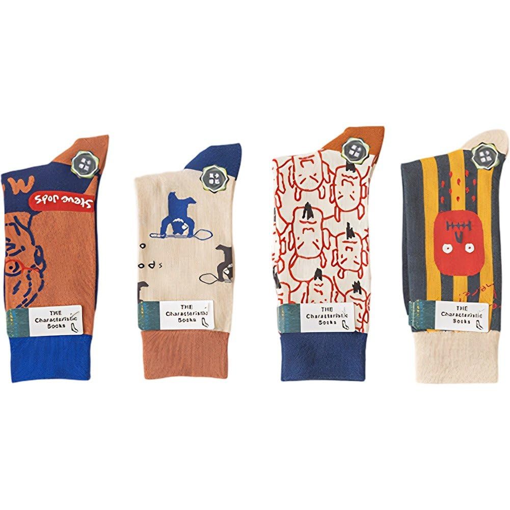 Chaussettes amusantes peinture à l'huile en coton anti-transpiration pour pieds sensibles