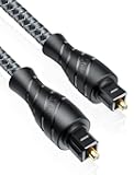 VANAUX Optical Digital Audio Cable, Toslink Cable [PMMA Fiber Optic Braided Jacket] S/PDIF Male to Male Cord for Hi-Fi Sound Bar,Home Theater,TV,PS4,Game Consoles(5ft/1.5m)