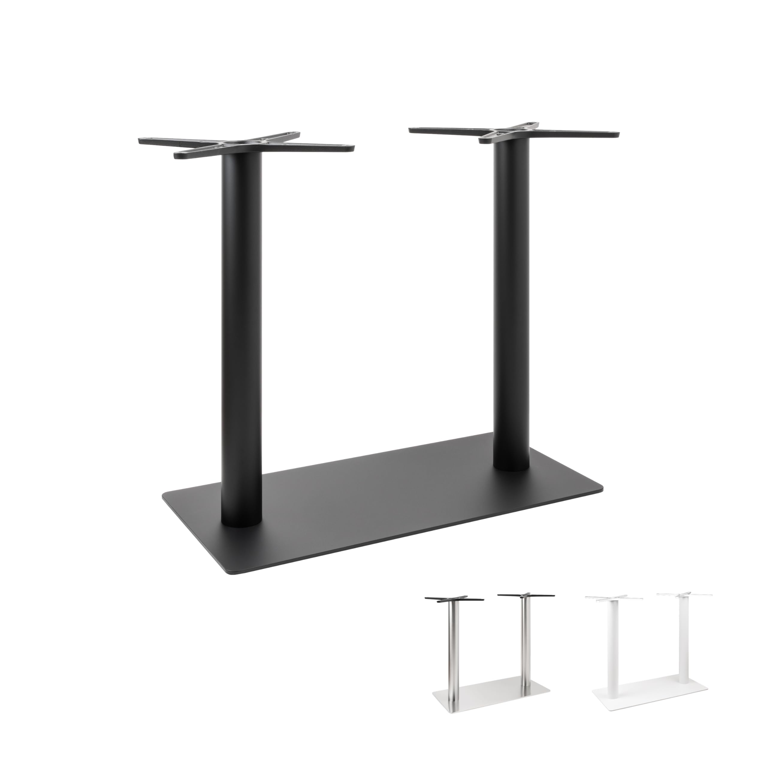 Natural Goods Berlin 1x Bistrotischgestell Duo RUND - Tischbeine Metall Schwarz Outdoor Bistrotisch Outdoor 72cm- Tischbeine Schwarz, Tischfüsse Aus Metall - Zwei Tischfüße Für Drinnen & Draußen