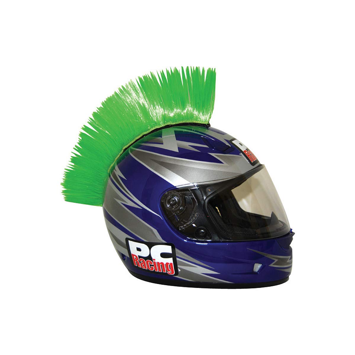PC Racing Helmet Mohawk , Color: Green PCHMGREEN