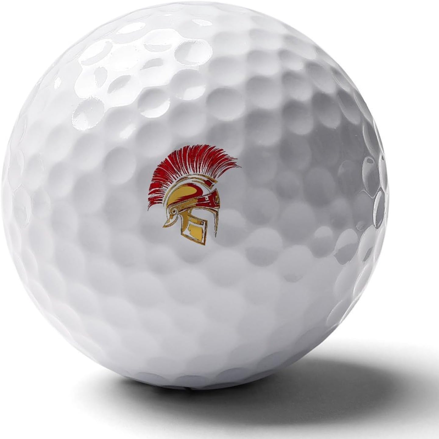 Gold Spartan Helmet Standard Golf Balls Performance Golf Distance Ball Gift for Golfers