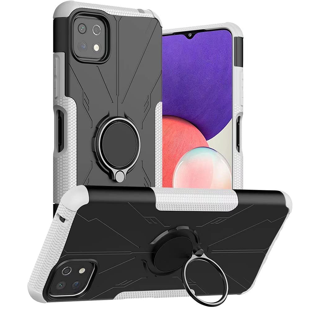 WuzixiCase for Infinix Zero X Neo, TPU/PC Hybrid Armor Double Phone Case, Built-in 360° Rotating Bracket, Cover for Infinix Zero X Neo.White