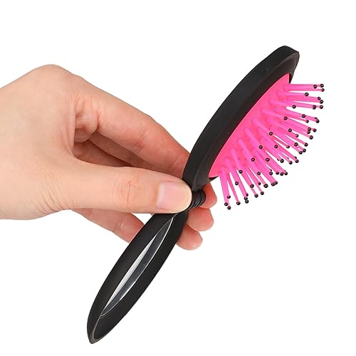 Miniatura 5 de Mini cepillo de pelo con espejo, 2 piezas de cepillos de pelo plegables de viaje, cepillo de pelo pequeño, peine de pelo portátil, peine de bolsillo