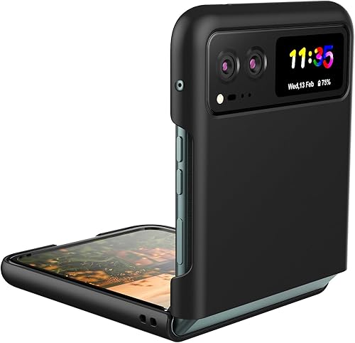 Miniatura 4 de Cresee Funda para Motorola Razr 2023, Funda rígida delgada para Moto Razr 2023 - Negro Mate