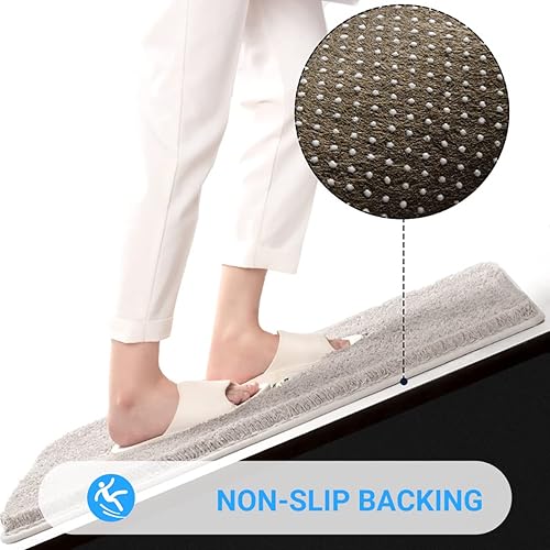 Miniatura 3 de KAYBTNT Tapete de baño de microfibra súper suave de lujo antideslizante duradero grueso absorbente lanudo y lavable de secado rápido para bañera y