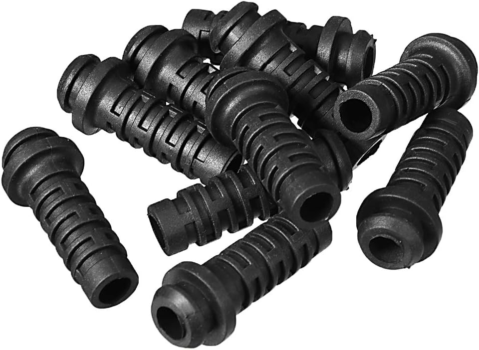 5mm Inner Dia Rubber Protector Cable Sleeve Tube for Aviation Connector 10pcs