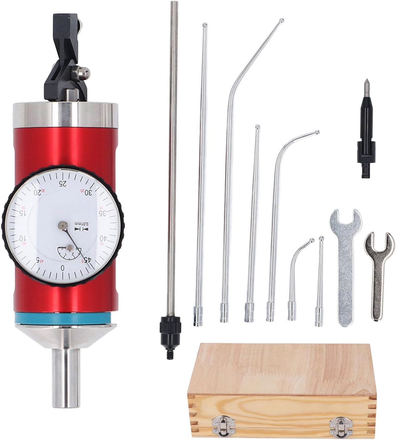 0.01mm Accurate Coaxial Centering Indicator Test Dial Set with Storage Case WT Metric, Aluminum Alloy for Milling Machine 0-3mm/0.12in Scale for Positioning