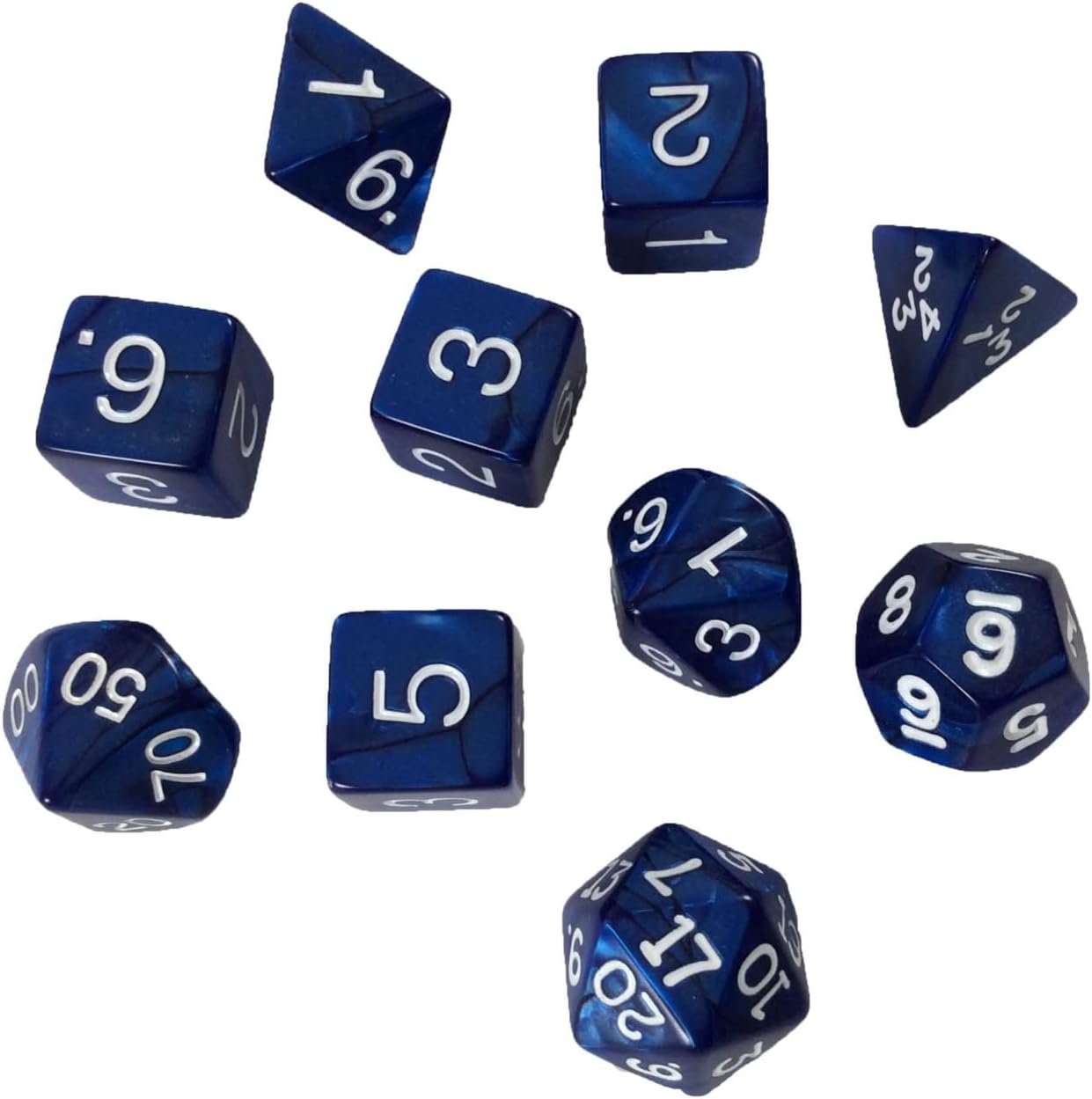 Pearl: 10Pc Navy/White Plug Top