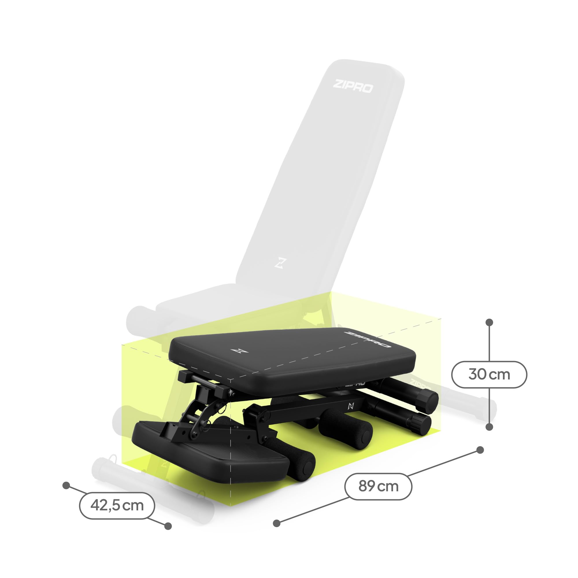 Zipro Uniseks 11926643 Ławka Treningowa, Czarny, do 230 kg