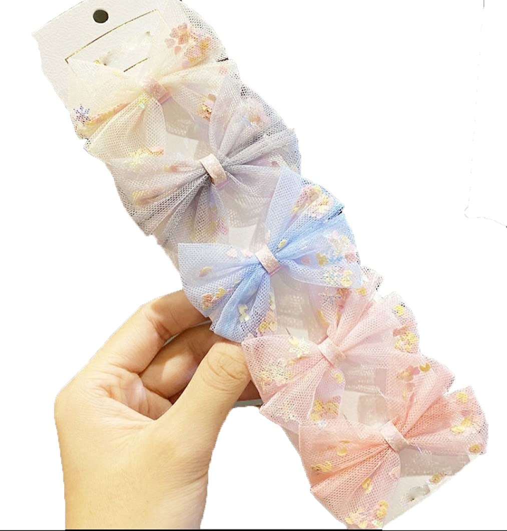 MosQuick® Set of 5 Hair Bow hair clip hair accessories for girls pretty bow clips for kids girls hair clips net with sequence clips MixColor (B094Q484SF) Amazon Price History, Amazon Price Tracker