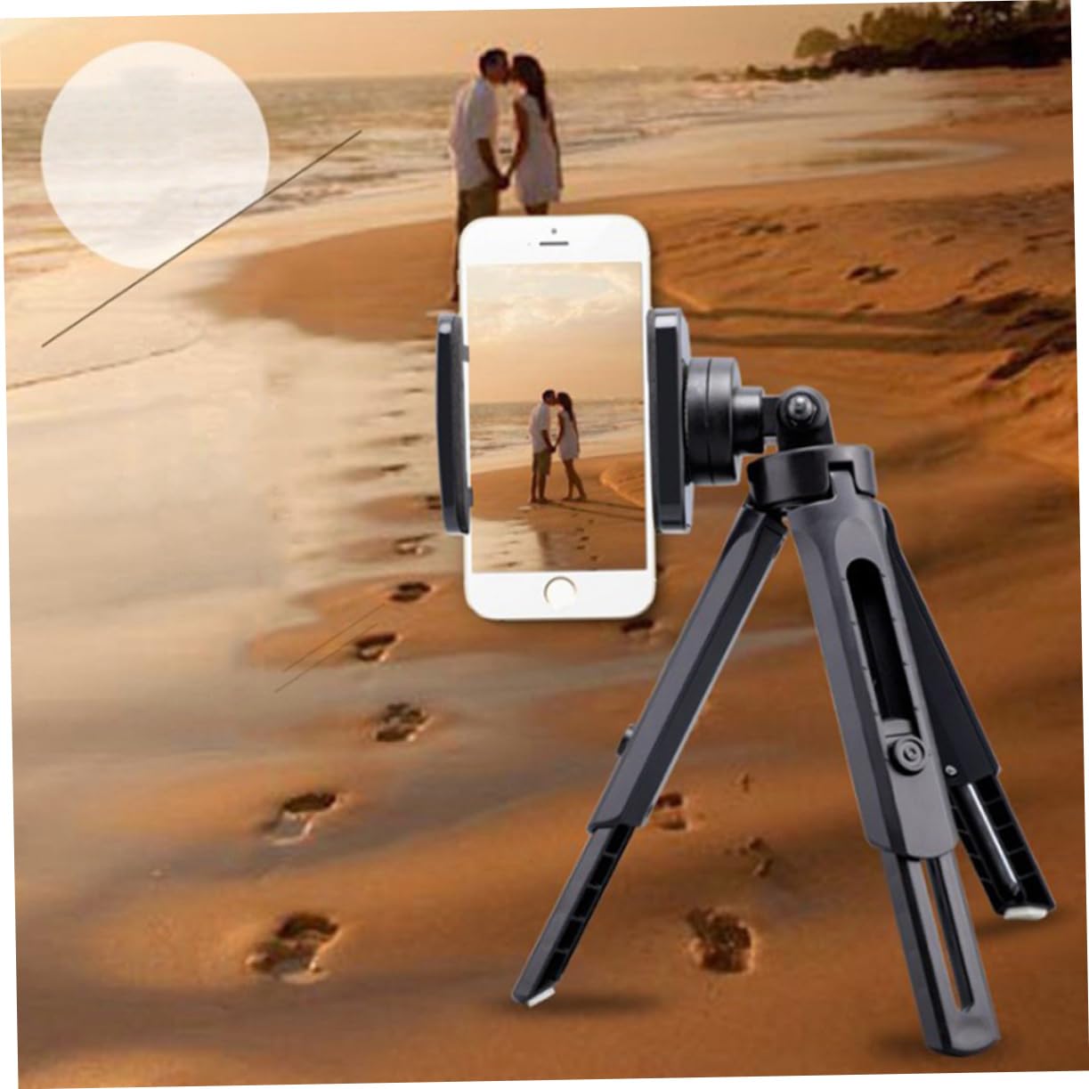 OSALADI 9pièces Support Téléphone Portable Flexible Trépied Réglable pour Mobile Et Appareil Photo Support Triangle Pratique pour Prendre des Photos Noir