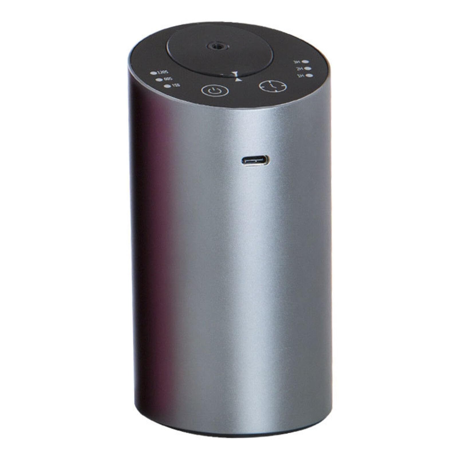 hKjPlvf Essential Oil Diffuser Portable Nebulizer Aluminum Alloy 2000mAh Rechargeable Waterless Aromatherapy Machine Car Home Office Bedroom Yoga 7 Colors Gift Grey