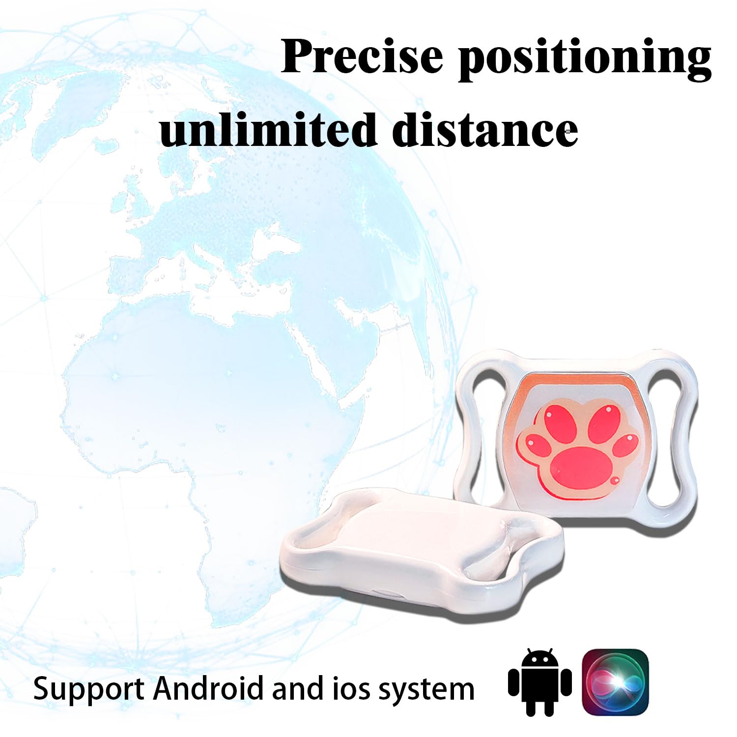 Condition photo showing New/Like New for cat tracker for cats & dogs, no subscription, ios & android compatible | 365-day battery life, waterproof design, location history & alerts for indoor outdoor pets, includes collar