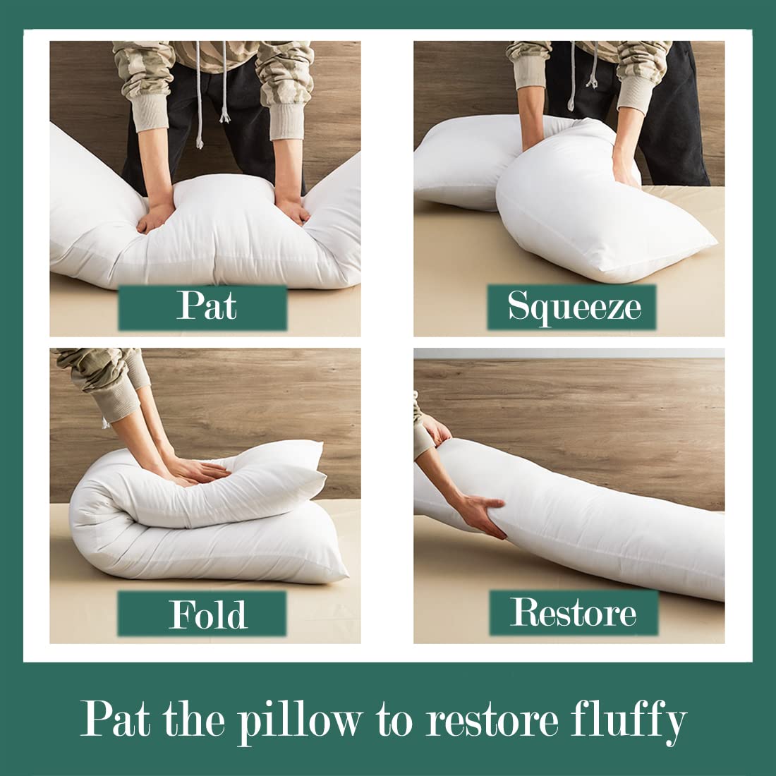 20x54 Inches Body Pillow Insert UBAUBA Ultra Soft Long Body Pillow for