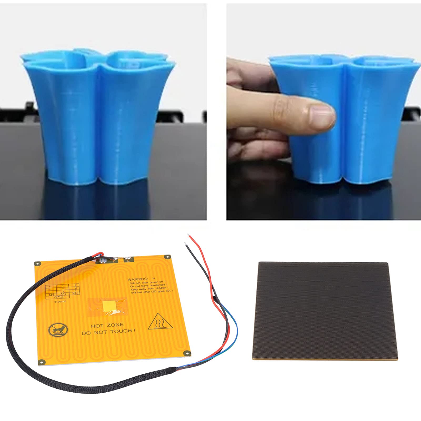 1 Pièce Lit Chauffant Pour Imprimante 3D à Base En Aluminium, Plaque De Verre Avec Substrat En Aluminium, Lit Chauffant Pour Imprimante 3D 200 X 200, Pour Imprimante 3D