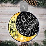 UrVog Personalized Star Map I Love You to The Moon and Back Christmas LED Ornament - Custom Star Map