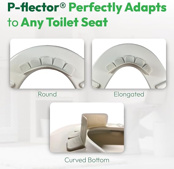 P-flector Toilet Seat Urine Guard, 1-Pack | Pee Splash Guard For Potty-Training Kids, Adults, Seniors, Special Needs, For All Toilets, Made in USA, Replacement Tape Sold