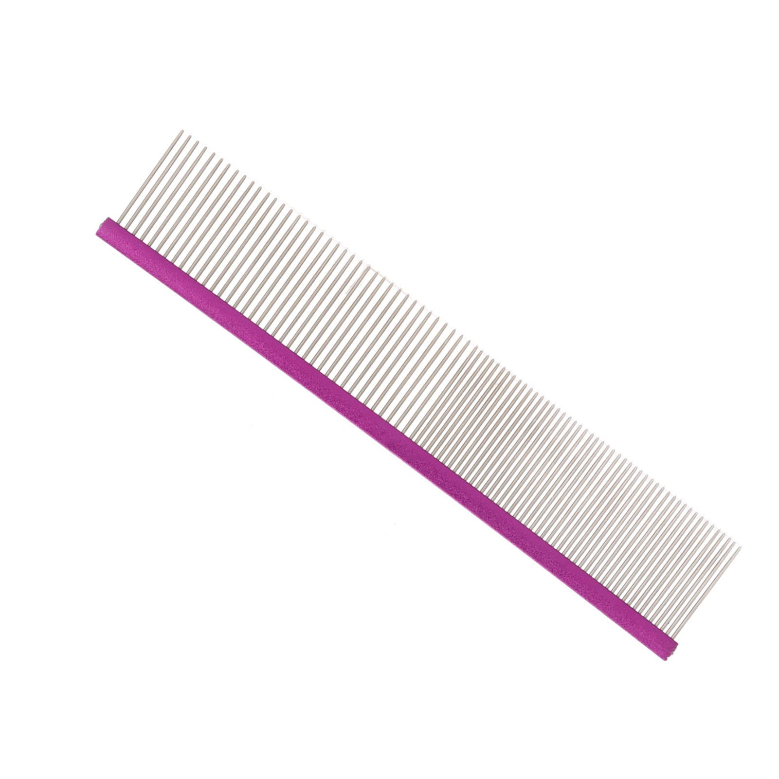 Greyhound Comb for Dogs Metal Comb for Dogs Metal Dog Comb Cat Comb for Removing and Knots Dog Combs with Rounded Ends Grooming Tool for Long Short Haired Dog (Purple - Image 3