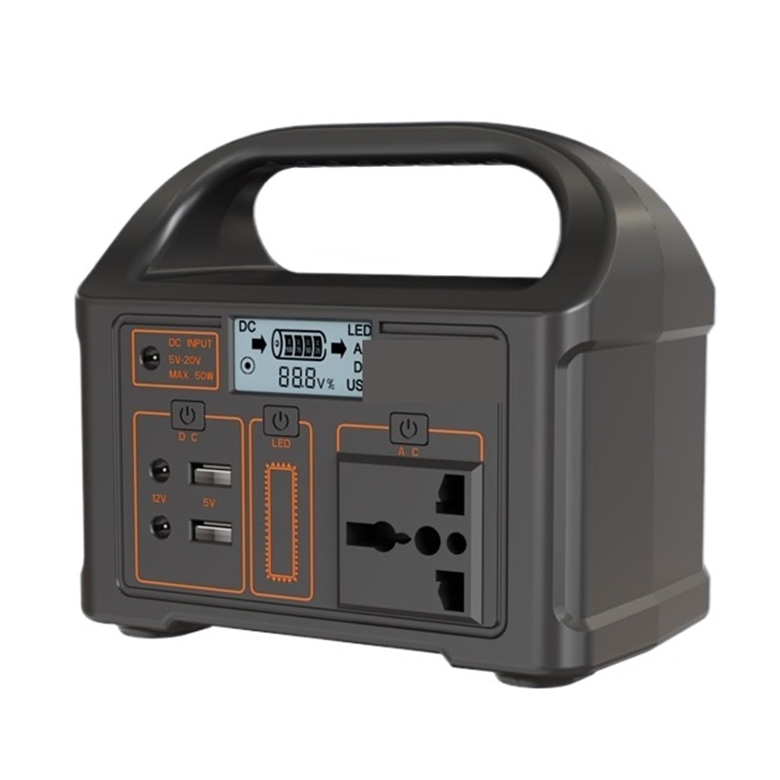Przenośna Elektrownia 100 W Stacja Ładująca 76,8 Wh Wyjście AC Generator Słoneczny LiFePO4 Zasilanie Awaryjne UPS Na Kemping DłUgoterminowe Dostawy Energii