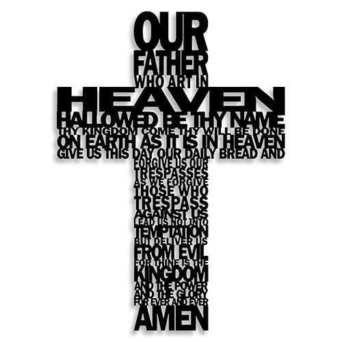 LIYOUYA Metal Cross Wall Decor - Rustic Farmhouse Decor Black