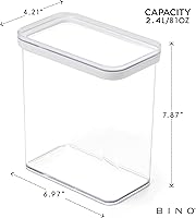 Vista 2 de BINO Contenedores de almacenamiento de alimentos - 2.4L THE SNAP+COLLECTION Contenedores de almacenamiento herméticos con tapas Organización