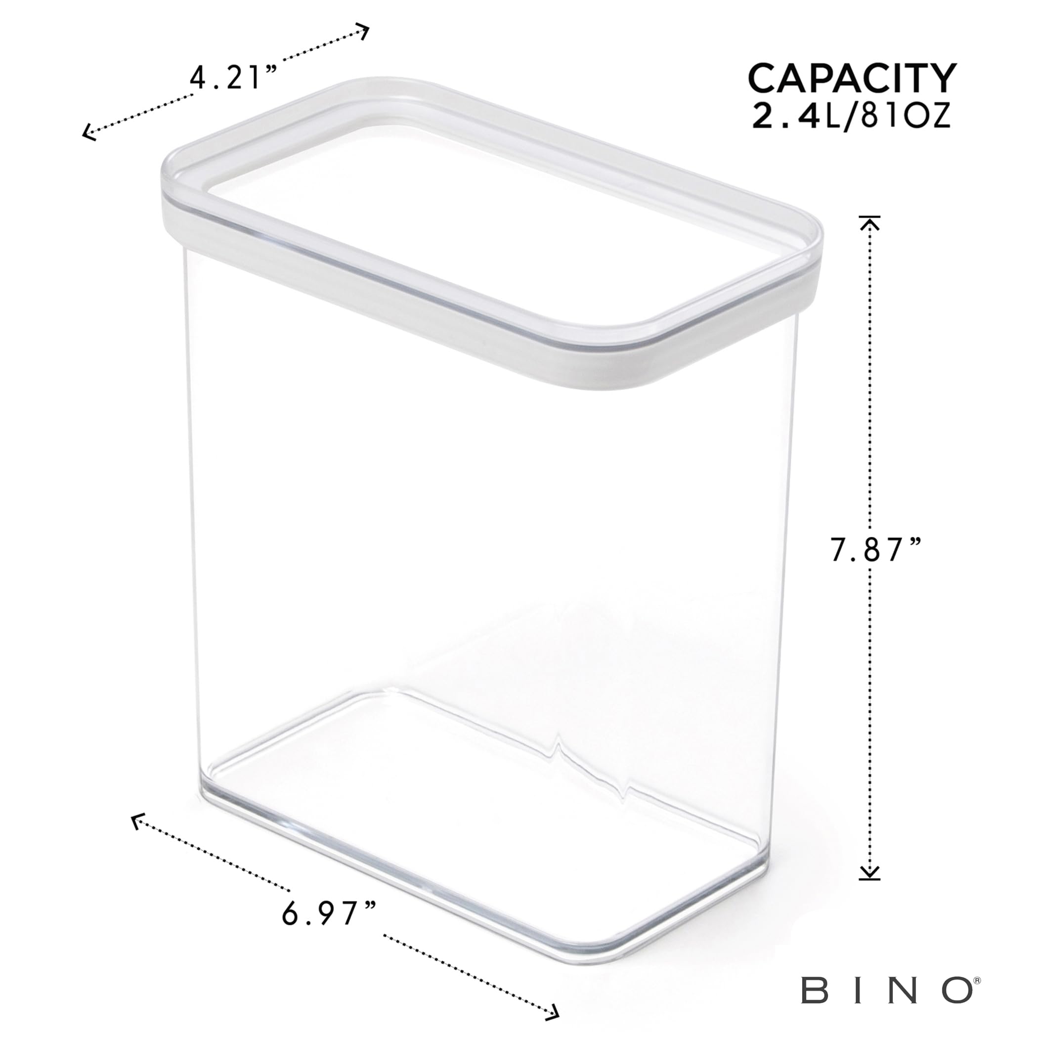 BINO Frischhaltedosen – 2,4 l | The Snap + Collection | luftdichte Vorratsdosen mit Deckel | Küche & Speisekammer Organisation | Küchenbehälter luftdicht