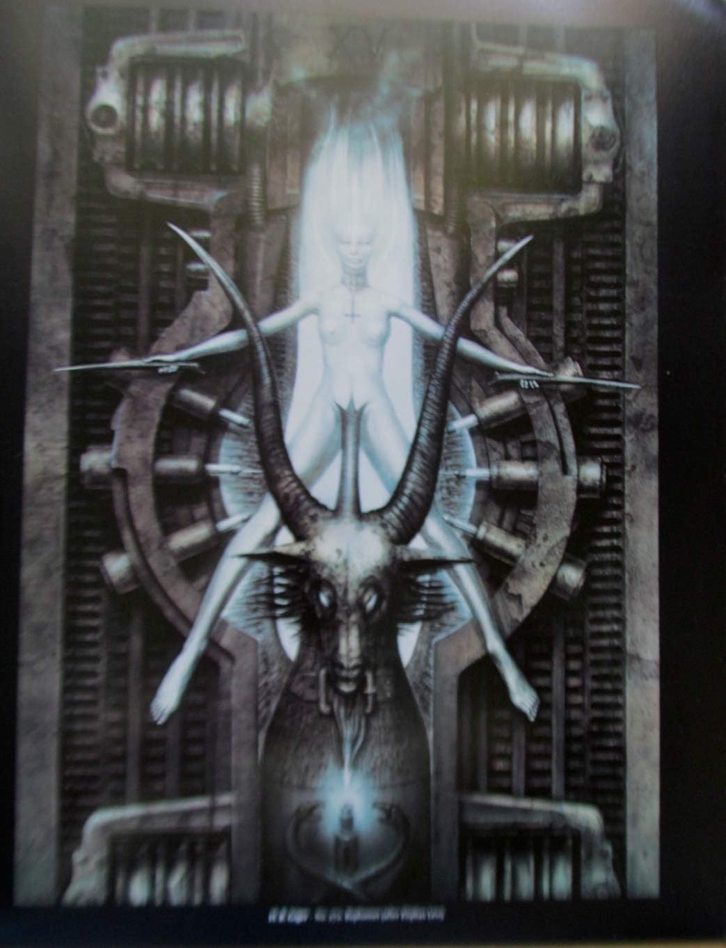 H R Giger Baphomet Poster 15x12 Offset Lithograph