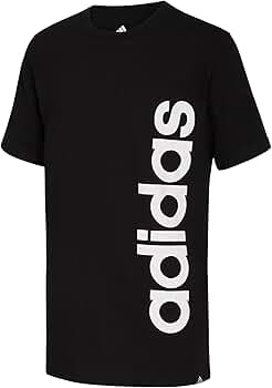 Amazon.com: adidas Boys Short Sleeve Linear Logo T-Shirt – Soft