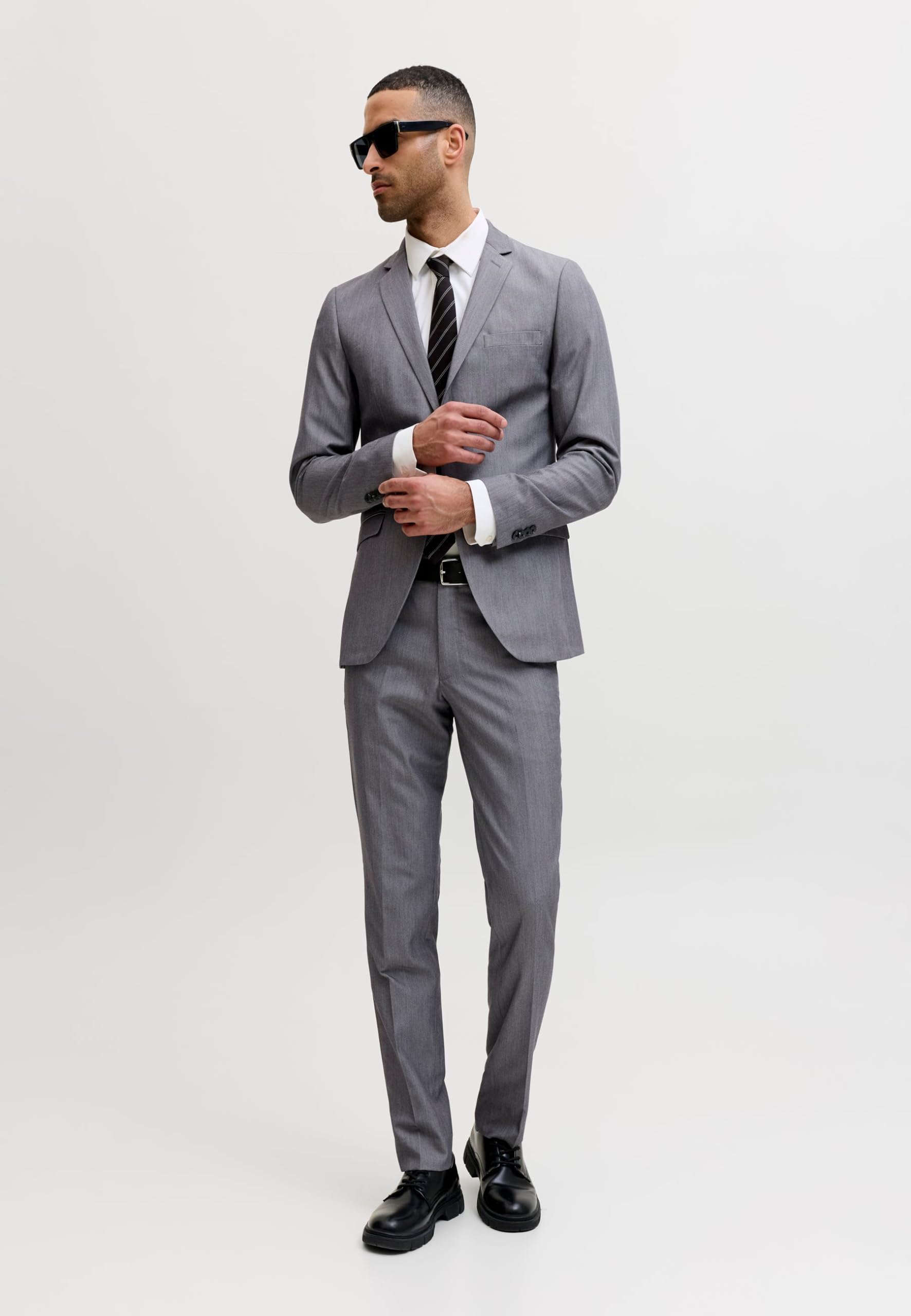 JACK & JONES jprfranco suit noos Garnitur Mężczyźni, jasnoszary melanżowy, 50
