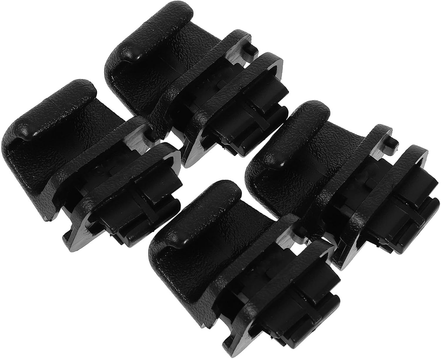 4pcs Black Plastic Curtain Hooks for Drapes and Rear Door Sun Shade Replacement, Fit with Comprehensive Compatibility for Car Interior Window Treatment in Business or Home