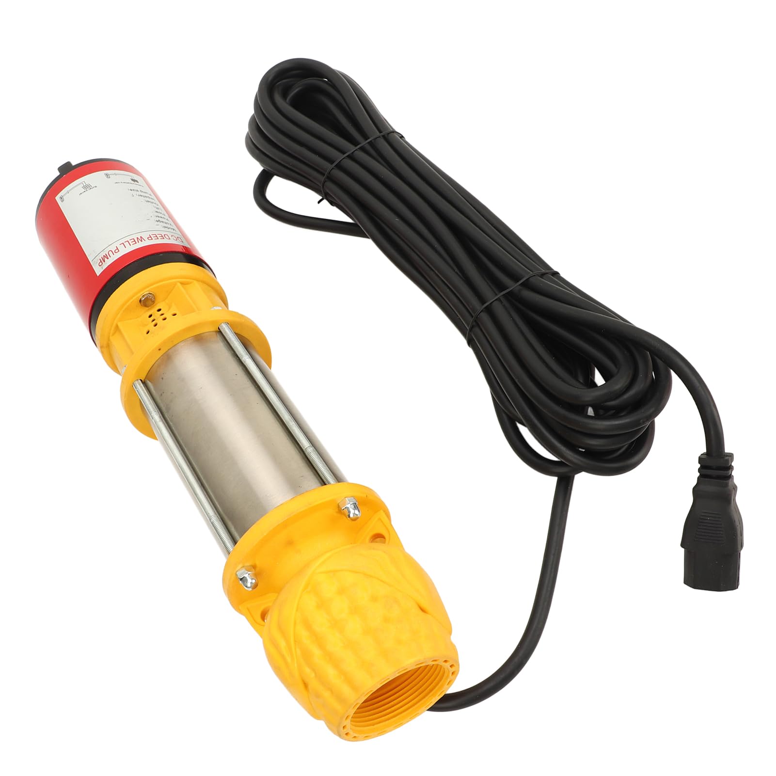 Ejoyous Bomba de Pozo Profundo CC Bomba de Pozo Sumergible Solar de Acero Inoxidable 400 W DC 48 V 6 M3 H 18 M Elevación 3 Tamaños de Salida para Riego de Granjas Jardín Estanque Transferencia de