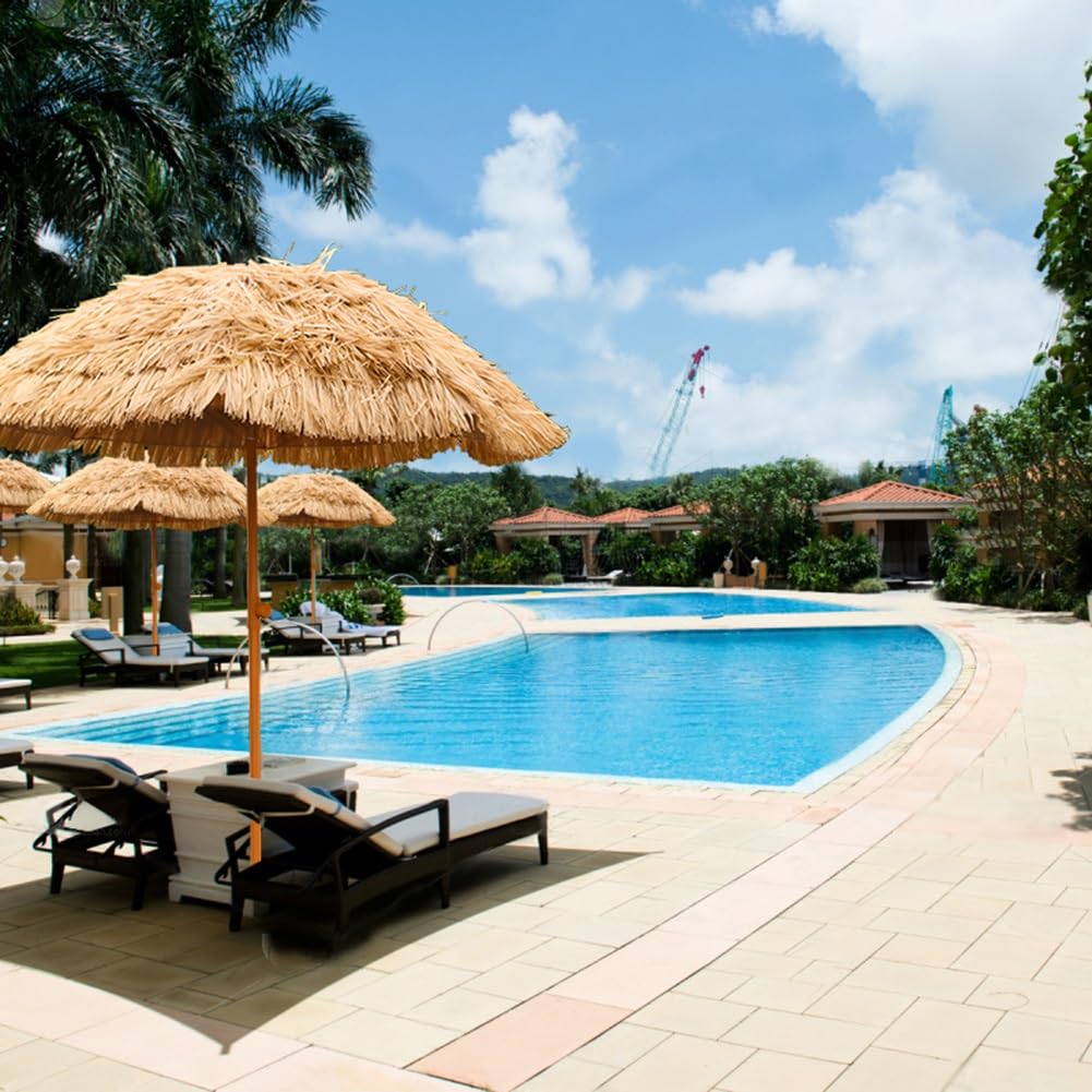 5ft Haii Trzechowaty Parasol Przenośny parasol plażowy patio na zewnątrz Tiki Bar, Troal Palapa, Podwórko, Basen, Ogród